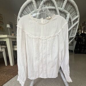 Current/Elliott cream cotton blouse size 3